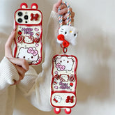 3D Hello Kitty Camera Case with Strap for iPhone